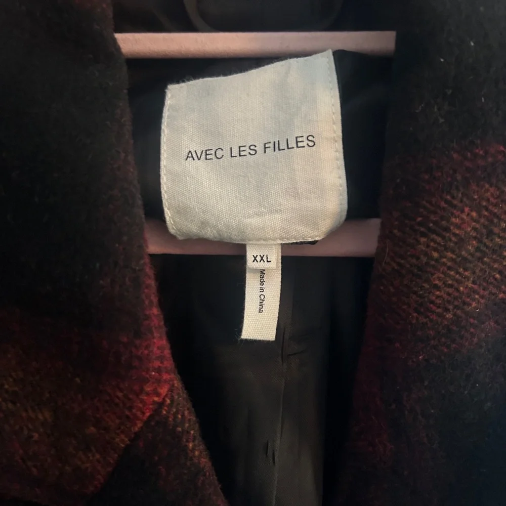 Avec Les Filles Plaid Double Breasted Pea Coat Size XXL - Picture 9 of 9